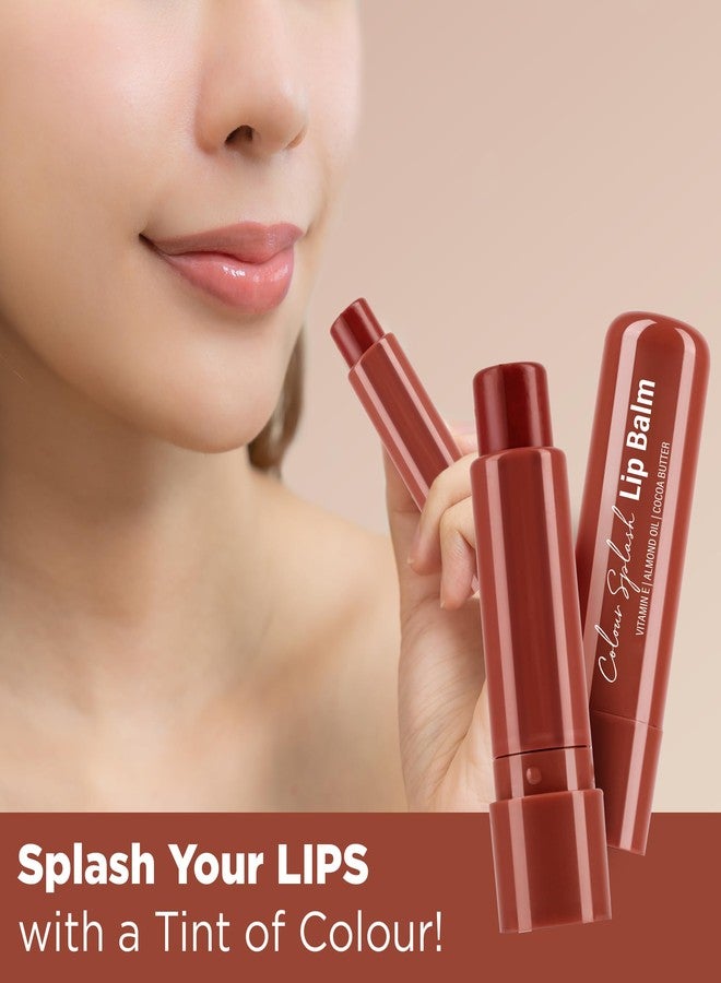 Hilary Rhoda Colour Splash Lip Balm | Moisturizing Lip Treatment with Vitamin E & Cocoa Butter | With SPF-15 | For Dry Chapped Lips | Intense Hydration | Pack of 2-3g (Coffee |Shade 02) - Image 3